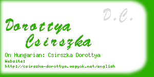 dorottya csirszka business card